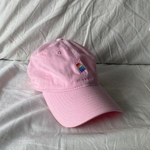 Pink Museum of Ice Cream hat w Rainbow popsicle embroidery